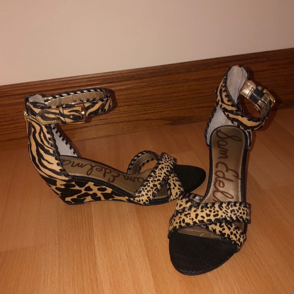 Animal Print Wedge Heels